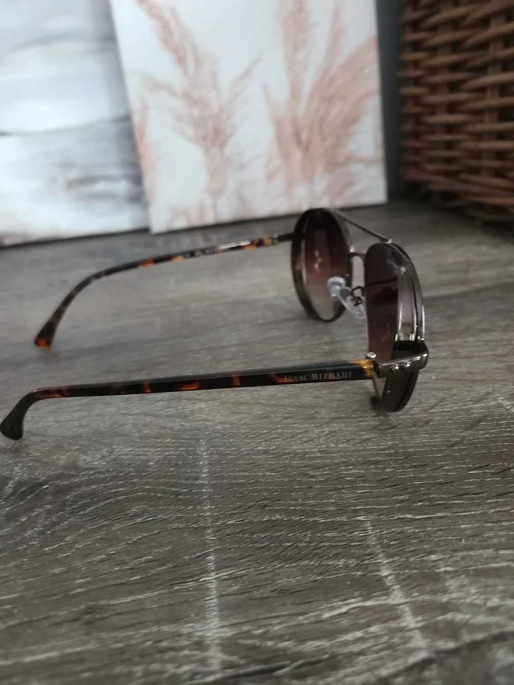 Isaac Mizrahi Aviator Sunglasses - Brown Gradient Lenses